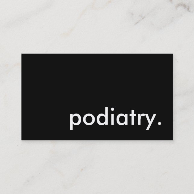podiatry. business card (Front)