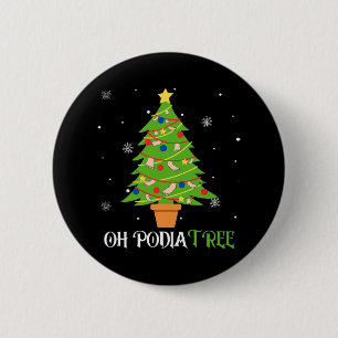 Podiatry christmas tree podiatrist foot medical as 6 cm round badge