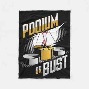 Podium Or Bust Alpine Skiing Fleece Blanket