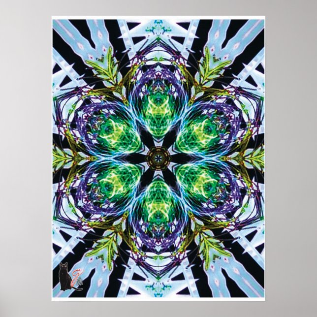 Pods Kinetic Collage Kaleidoscope Poster (Front)