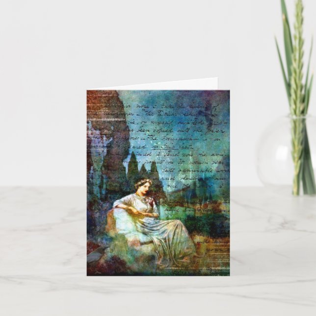 Poe Collage, Birthday Card (Front)