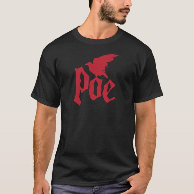 Poe Logo Red T-Shirt (Front)