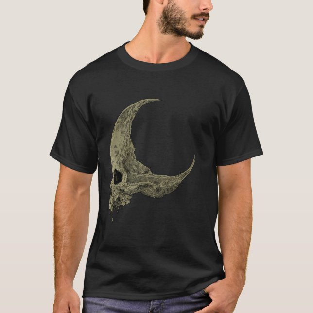 Poe Raven Skull Moon Halloween Gothic Women s T Sh T-Shirt (Front)