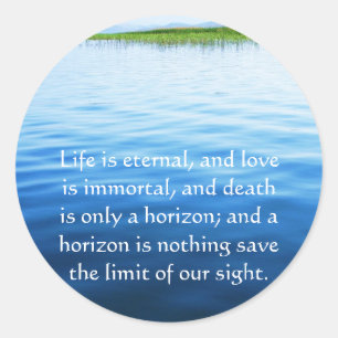 Poem About Death -  Inspirational Grieving Quote Classic Round Sticker