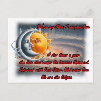 Poem about Sun, Moon and Love on a   Postcard