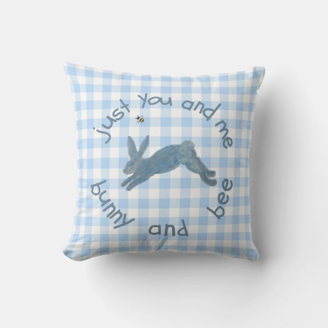 Poem Bunny Bee Bunnies Bees Baby  Cushion (Front)