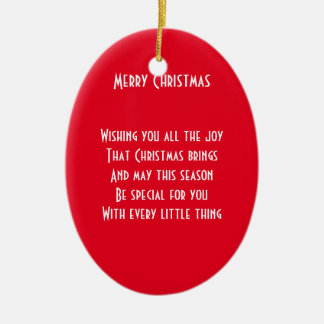 Poem Ceramic Tree Decoration