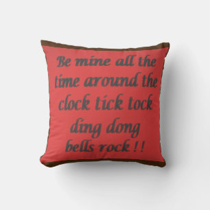 Poem for a loved one mixed colours fancy script cushion