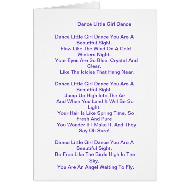 Poem for Daughter/Step Daughter/Grand daughter (Front)