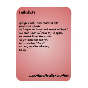 Poem Kitchen Magnet - Imitation