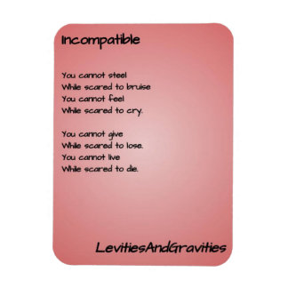 Poem Kitchen Magnet - Incompatible
