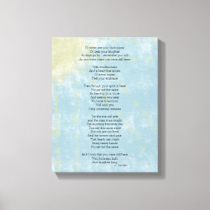 Poem on Loss and Grief Canvas Print