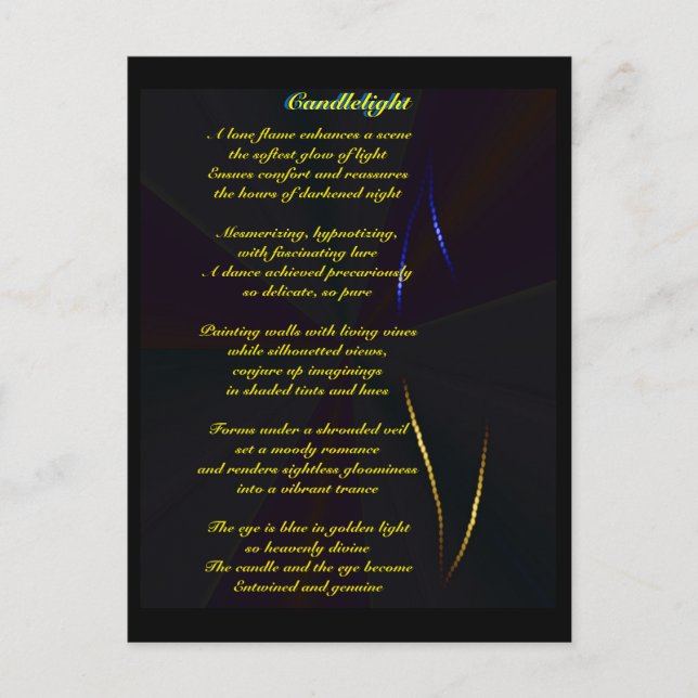 Poem on postcard (Front)