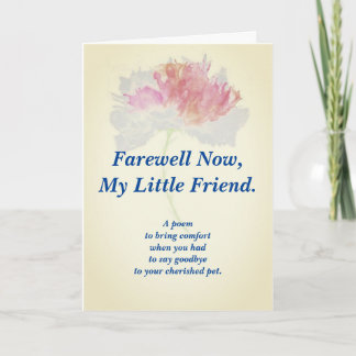 Poem: Pet Loss Sympathy FLST Folded Greeting Card