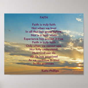Poem Poster: "Faith" Poster