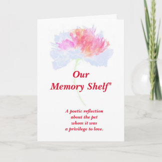 Poem: Special Memories Of A Pet, Folded Card