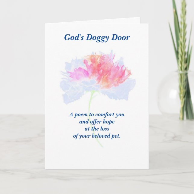 Poem: Special Memories Of Pets FL, Folded Card (Front)