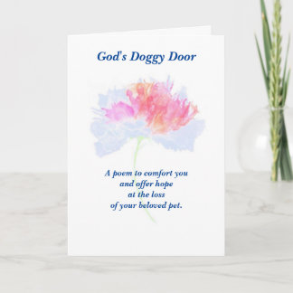 Poem: Special Memories Of Pets FL, Folded Card