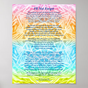 Poem: Special Memories Of Pets, POBY Poster Matte