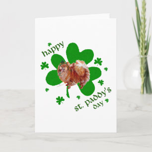 Poeranian St Patrick's Day Card