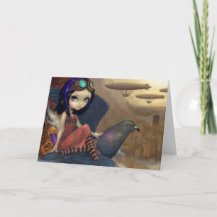 "Poe's Flight" Greeting Card