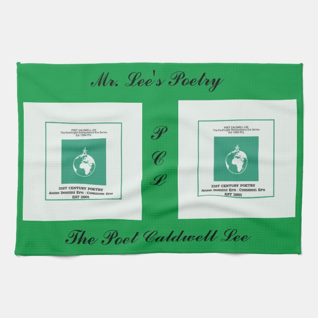 Poet Caldwell Lee Products Tea Towel (Horizontal)