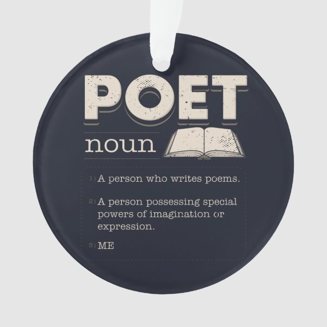 Poet Definition Funny Laureate Novelty Ceramic Orn Ornament (Front)