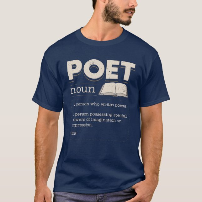 Poet Definition Funny Laureate Novelty T-Shirt (Front)