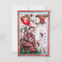 POET IN THE GARDEN OF BIRDS MONOGRAM rsvp