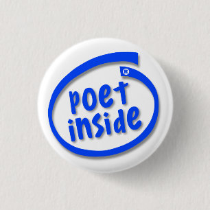 Poet Inside 3 Cm Round Badge