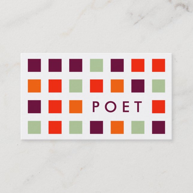 POET (mod squares) Business Card (Front)