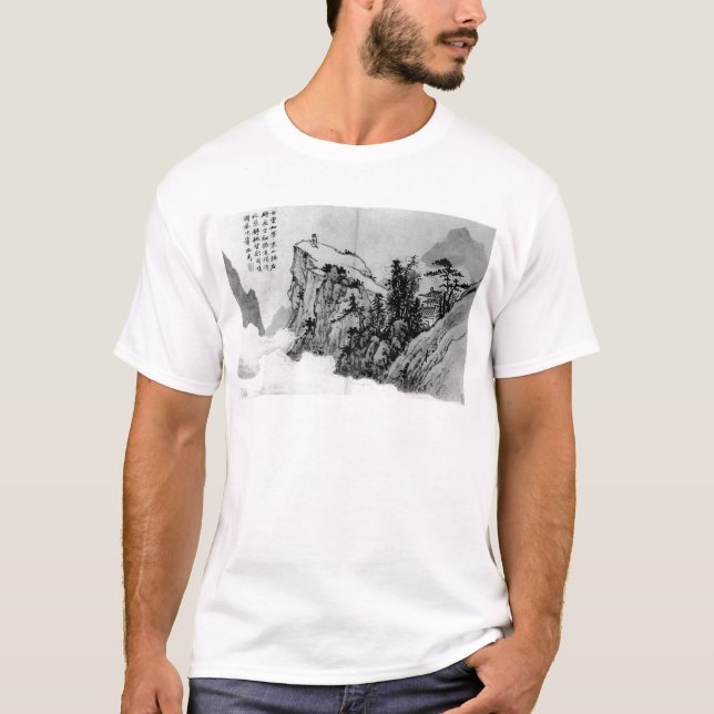 "Poet on a Mountaintop" - Shen Zhou T-Shirt (Front)