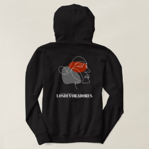 Poetic black sweatshirt, male hooded hoodie