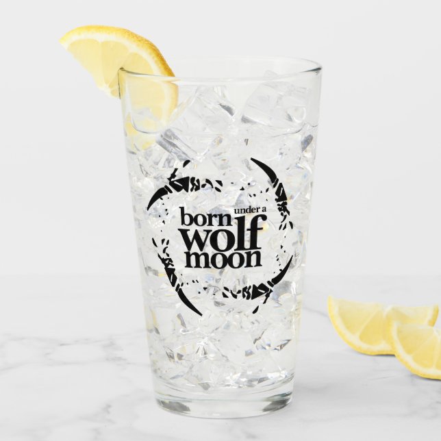 Poetic Born Under a Wolf Moon Claws Glass (Front Ice)