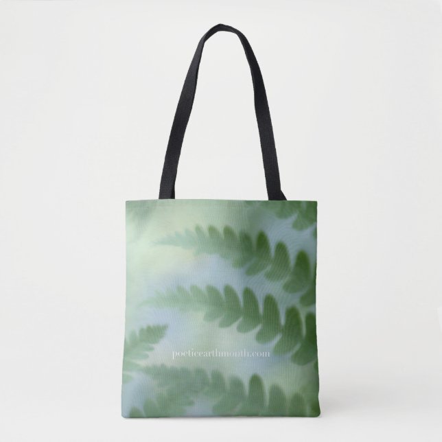 Poetic Earth Month - Meditative Fern Tote Bag (Front)