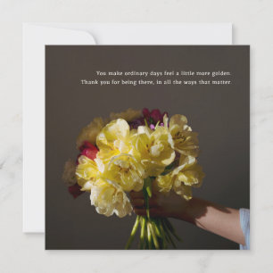 Poetic floral Thank You for Friendship Card