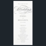 Poetic Script EDITABLE COLOR Wedding Program Programme<br><div class="desc">Simply elegant programs that are perfect for sharing important details of your special day with your guests. Visit our website at berryberrysweet.com for stylish stationery designs and personalised gifts!</div>
