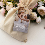 Poetic Script Wedding Favour Tag Thank You Tags<br><div class="desc">These stylish gift tags add a wow factor to your gifts! Visit our website at www.berryberrysweet.com for more selections.</div>