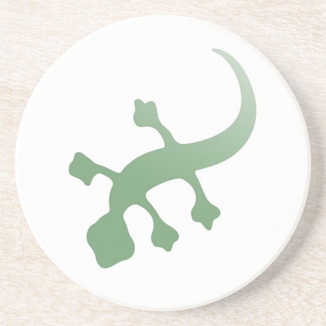 Poetica Gecko in Green Coaster (Front)