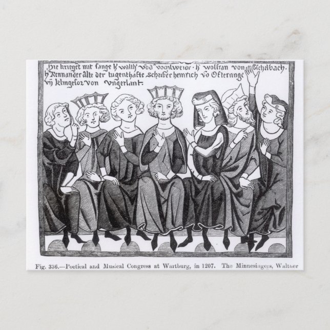 Poetical and Musical Congress Postcard (Front)