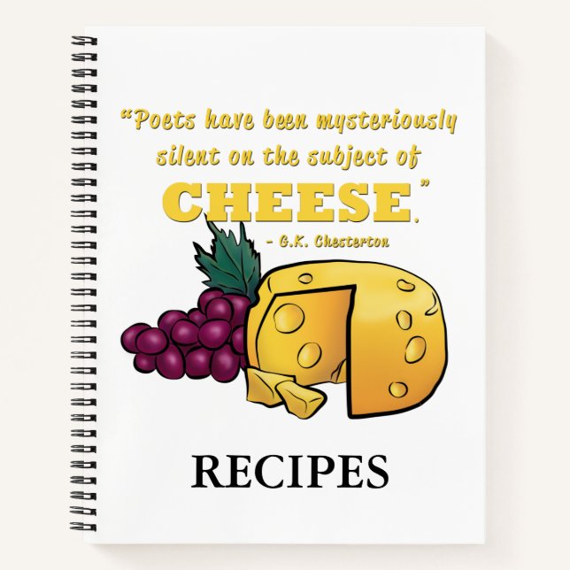 "Poetry and cheese" Recipe Notebook (Front)