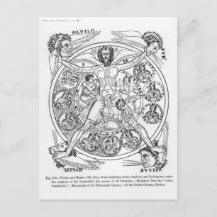 Poetry and Music Postcard