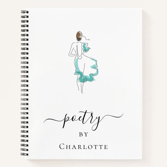 Poetry artwork name typography  notebook (Front)
