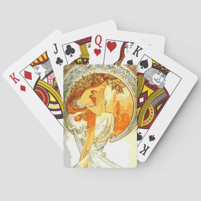 Poetry by Alphonse Mucha Playing Cards (Back)