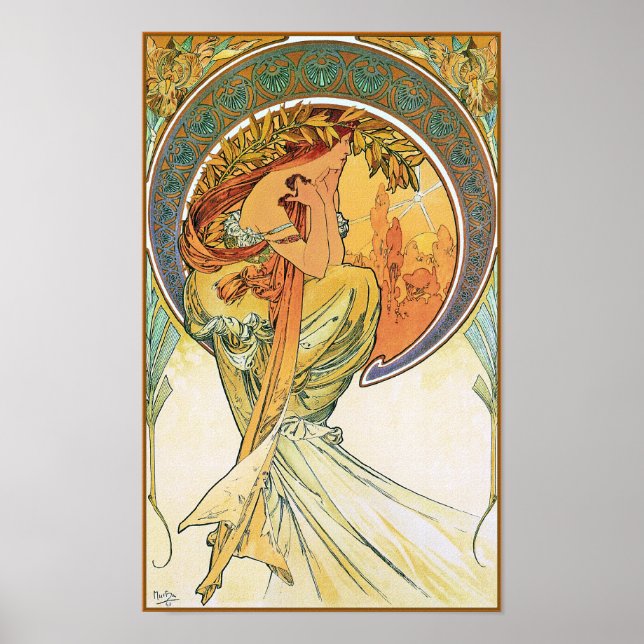 Poetry by Alphonse Mucha Poster (Front)