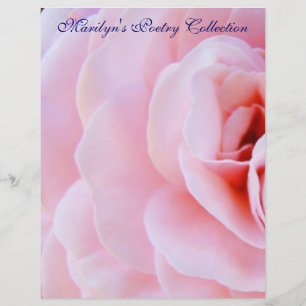Poetry Collection Paper Pink Rose Flower Spiral