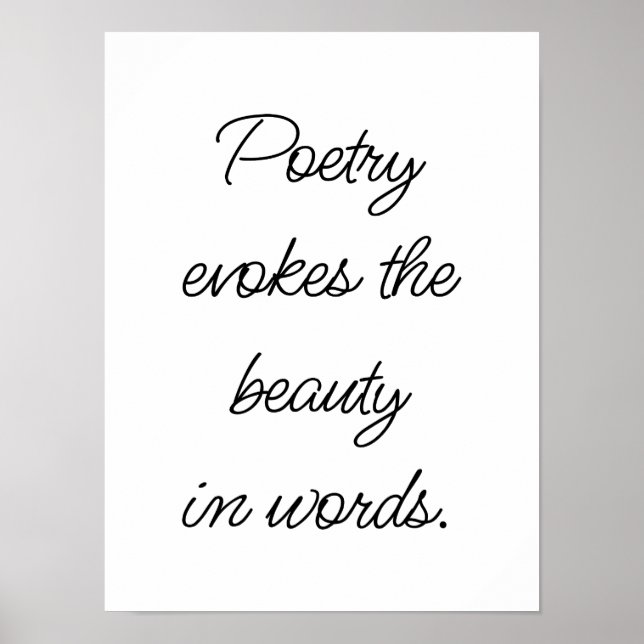 Poetry Evokes Poster (Front)