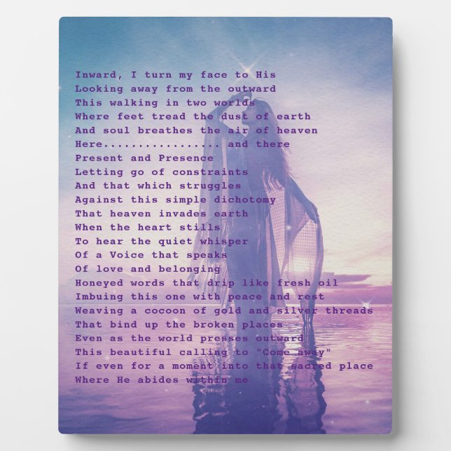 Poetry for the soul plaque (Front)