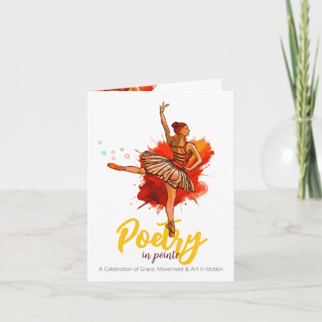 Poetry in Pointe | Ballet Recital Performance Invi Invitation (Front)