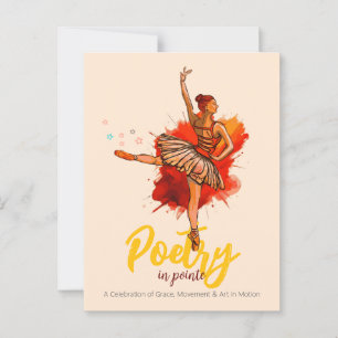 Poetry in Pointe Ballet Recital Performance Invi Postcard